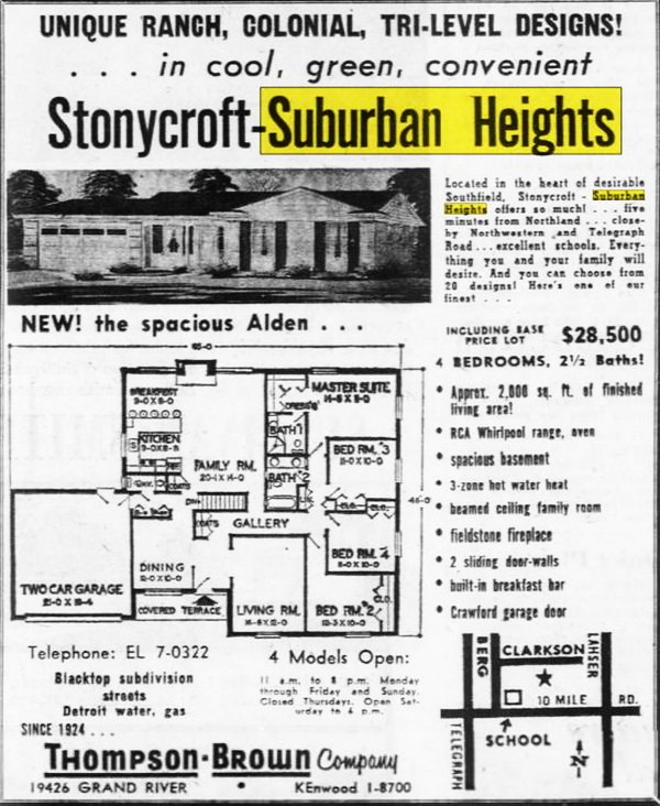 Ten-Tel Cleaners - Sept 7 1963 Ad For Suburban Heights Subdivision